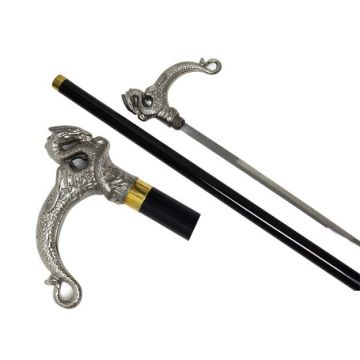 " Dragon" Walking cane with Hidden Sword 35" Overall